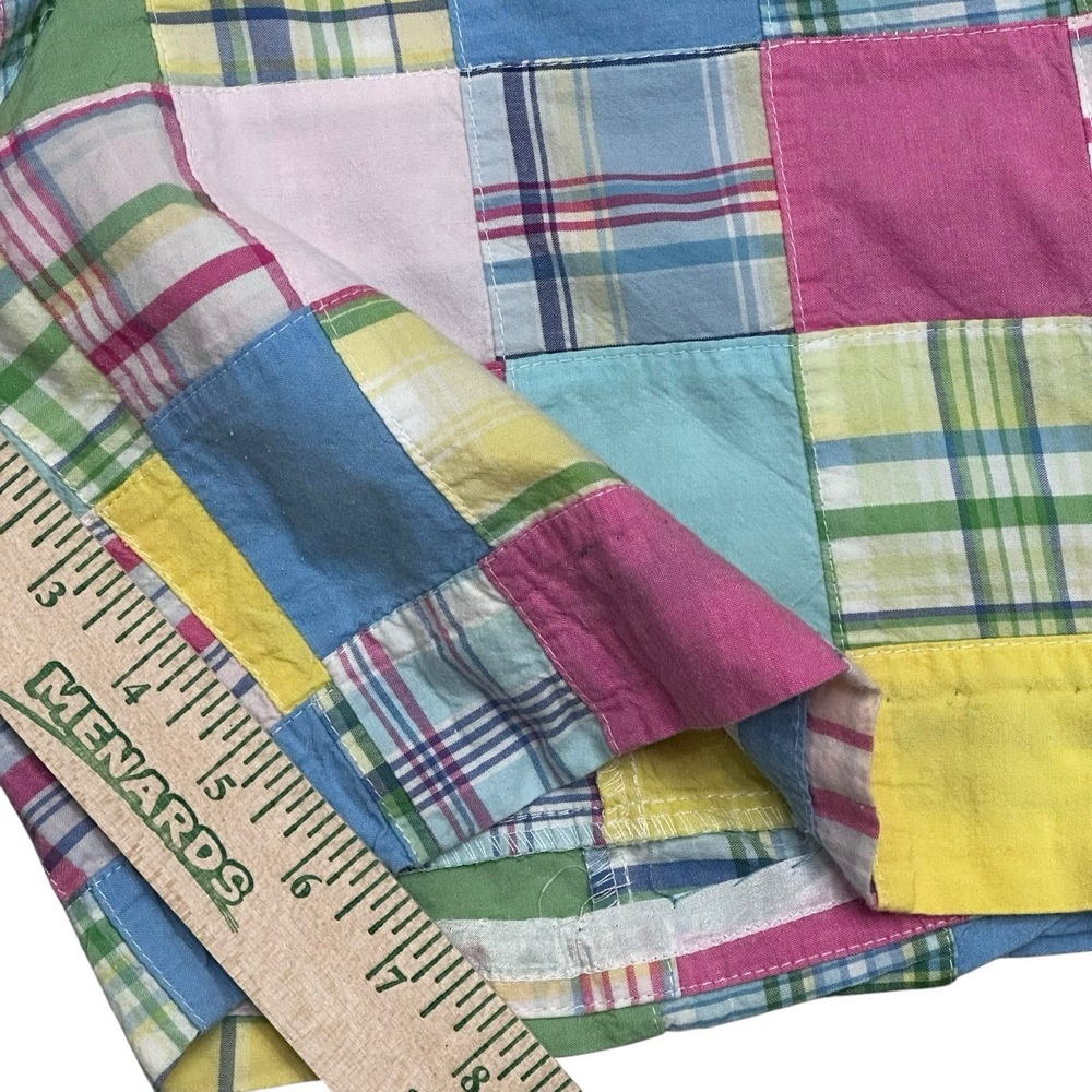 Womens Brooks Brothers 346 Pink Patchwork Madras Shorts Size 8 Cotton Preppy - Picture 5 of 9
